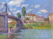Alfred Sisley Bridge at Villeneuve-la-Garenne oil painting